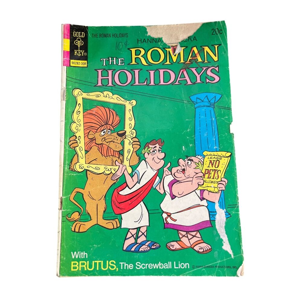 Gold Key The Roman Holidays Comic Issue #3 August 1973 Brutus Lion Cover Boarded